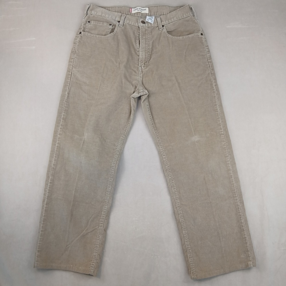 VTG Levis 569 34x29 2004 Corduroy Loose Straight FLAWS‎